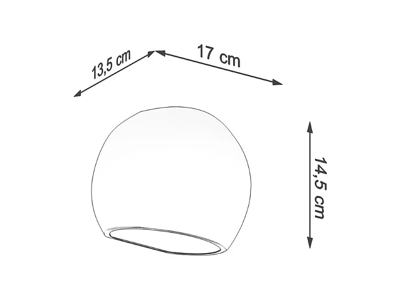 Wandlampen Torix modern van  - 1 lichtbronnen 4000K - L.17 x H.14,5 cm - wit