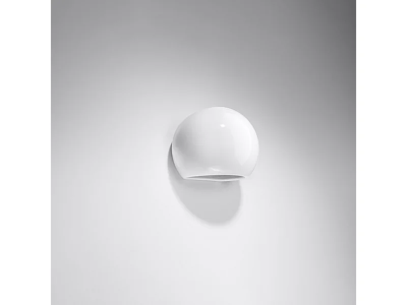 Lámparas de pared Torix moderno de cerámica - 1 fuentes luminosas 4000K - L.17 x A.14,5 cm - blanco