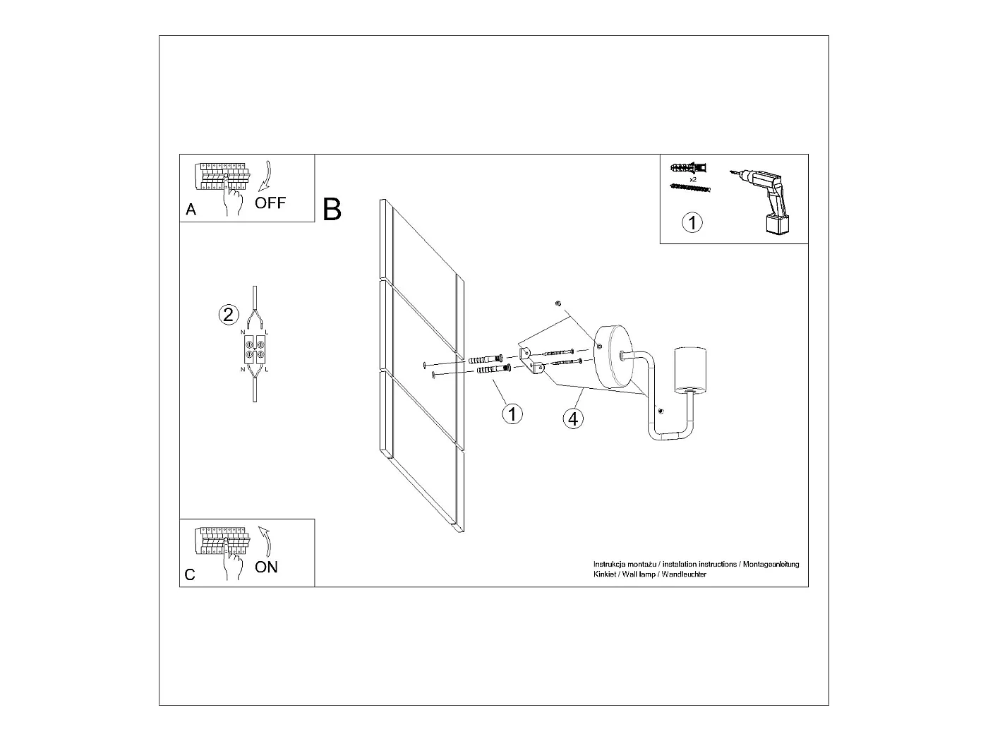 Luminária de parede Zimbo sótão, aço/madeira - 1 fontes de luz 3000K - L.8 x H.18.5 cm - madeira preta/natural