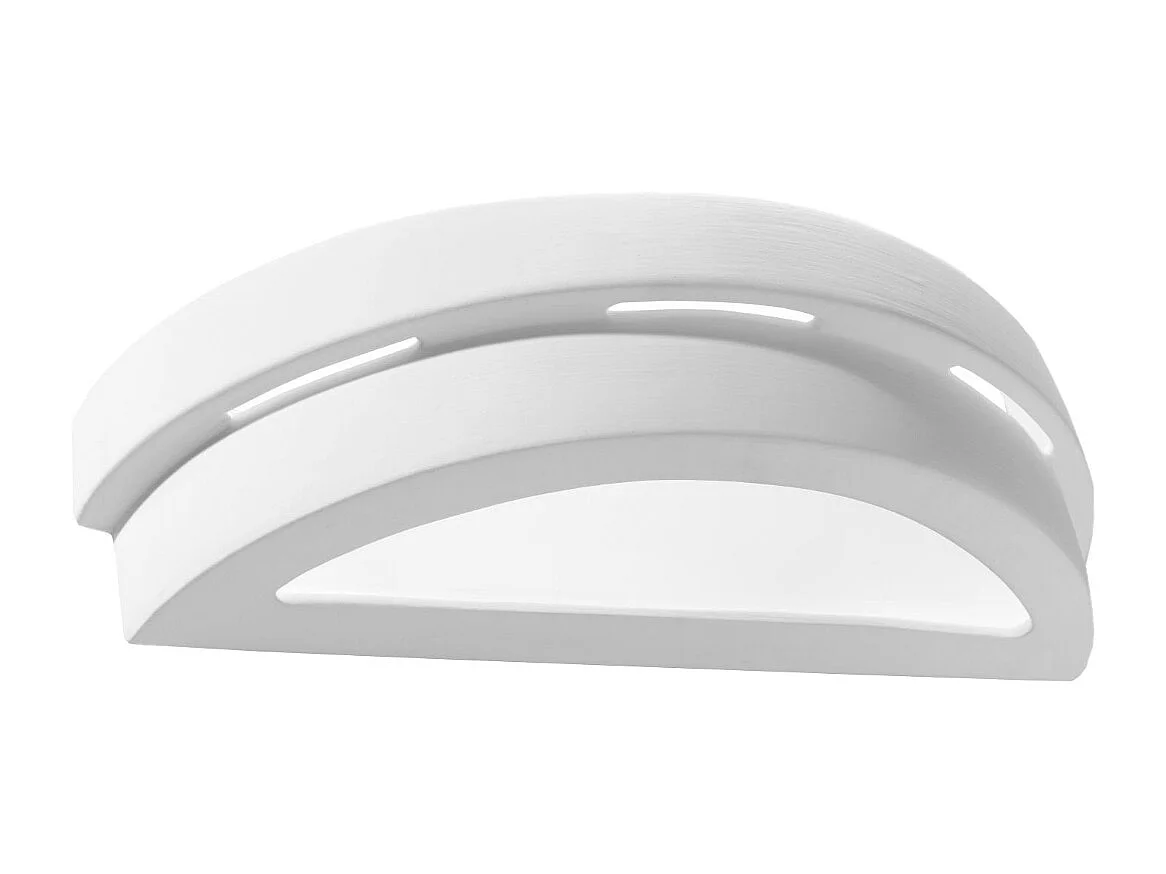 Appliques Gloch moderne en céramique/verre - 1 sources lumineuses 3000K - L.40 x H.10 cm - blanc
