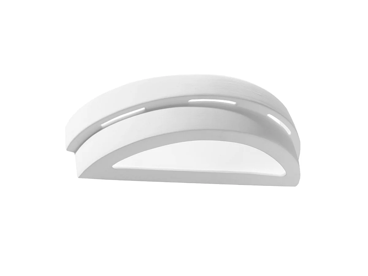 Wandlampen Gloch modern van  - 1 lichtbronnen 3000K - L.40 x H.10 cm - wit