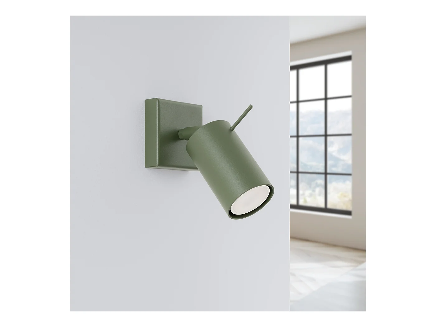 Wandlamp Briix modern van  - 1 lichtbronnen 3000K - L.8 x H.8 cm - olijfgroen