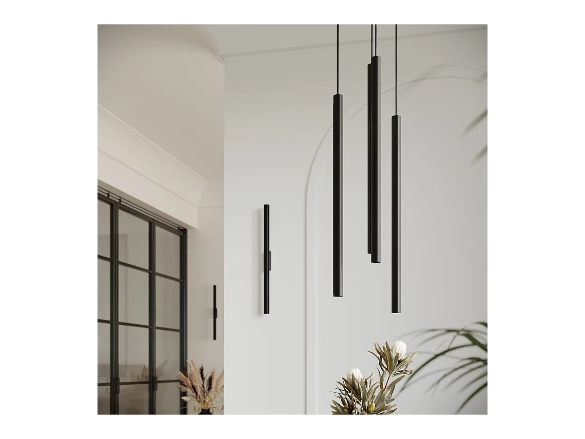 Wandlampen Brill modern aus  Stahl - 2 lichtquellen 3000K - L.2,5 x H. cm - Schwarz