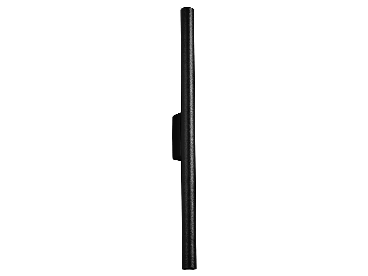 Lampade da parete Brill moderno di acciaio - 2 sorgenti luminose 3000K - L.2,5 x A.50 cm - nero
