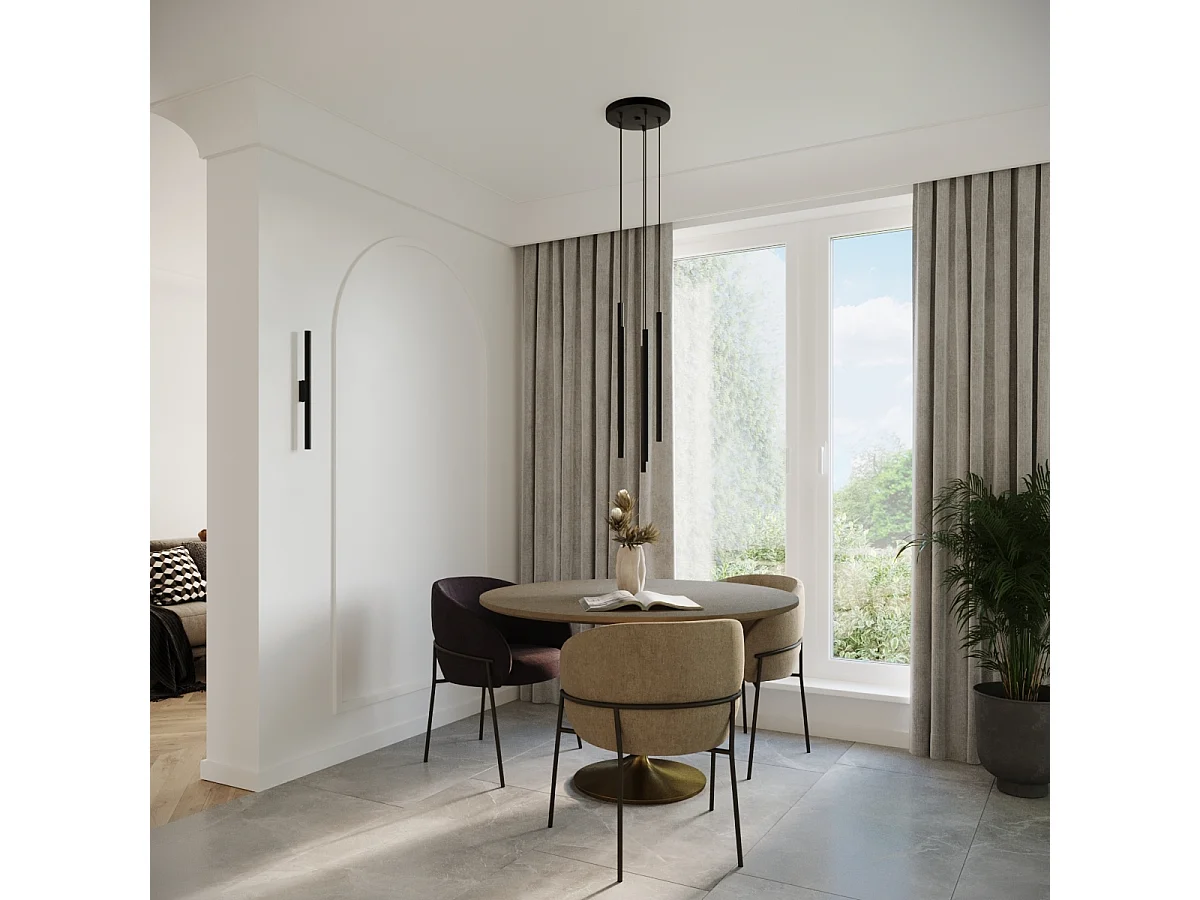 Lampade da parete Brill moderno di acciaio - 2 sorgenti luminose 3000K - L.2,5 x A.50 cm - nero