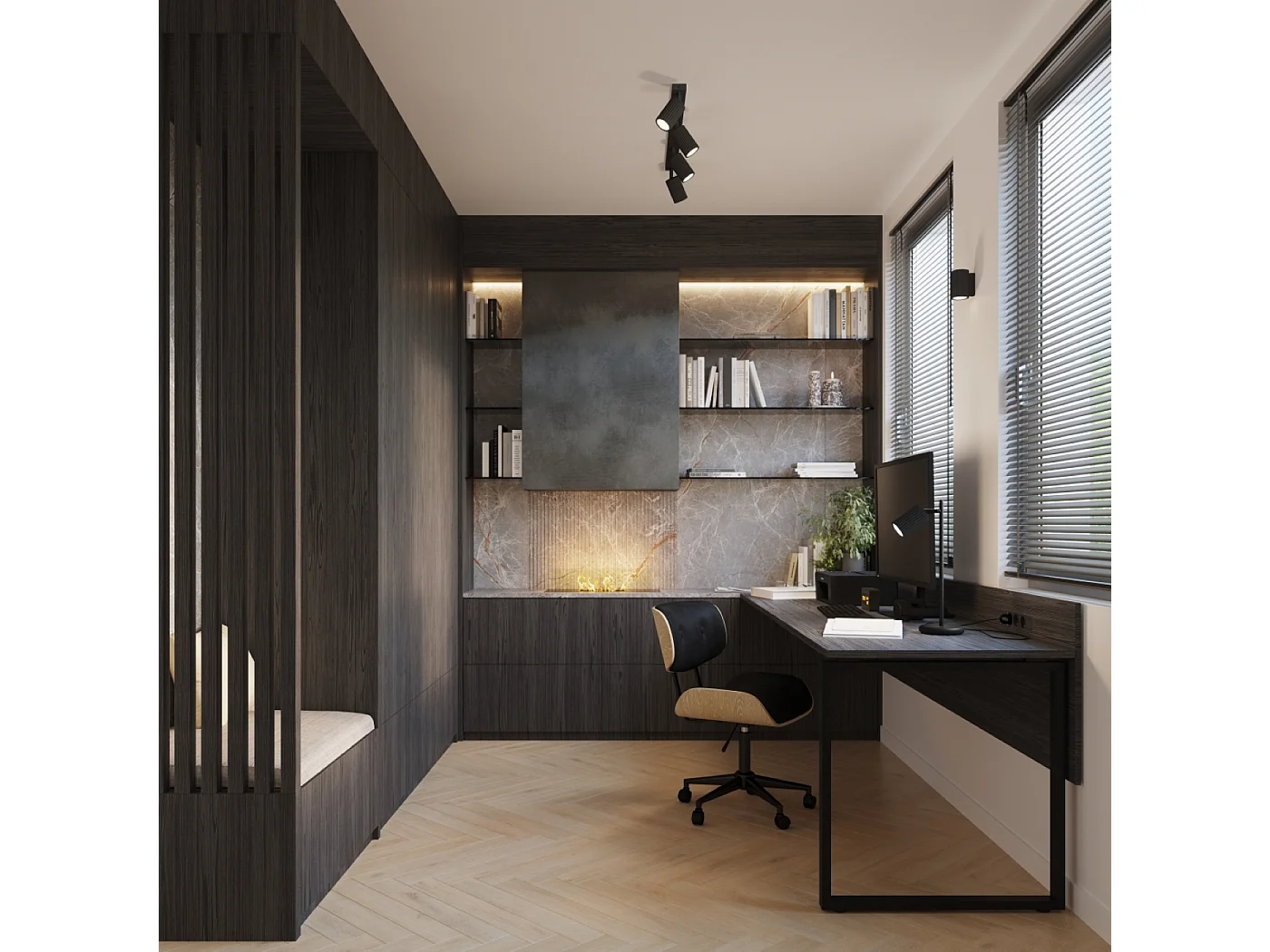 Applique Gloow minimaliste en aluminium - 1 sources lumineuses 3000K - L.6,5 x H.10 cm - noir