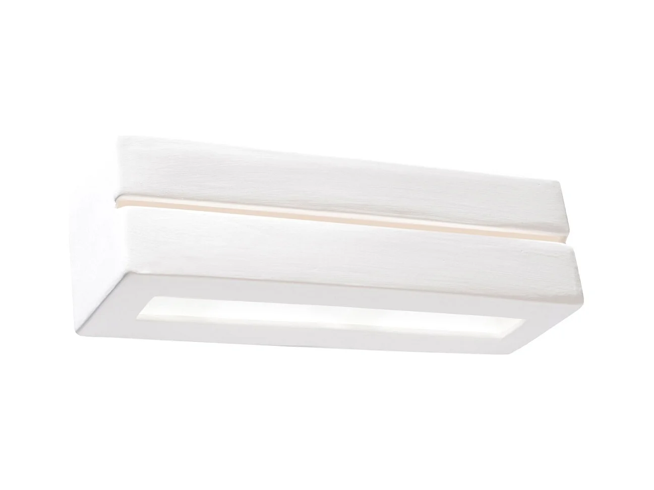 Wandlampen Solara line modern aus  Keramik - 1 lichtquellen 3000K - L.32,5 x H. cm - Weiß