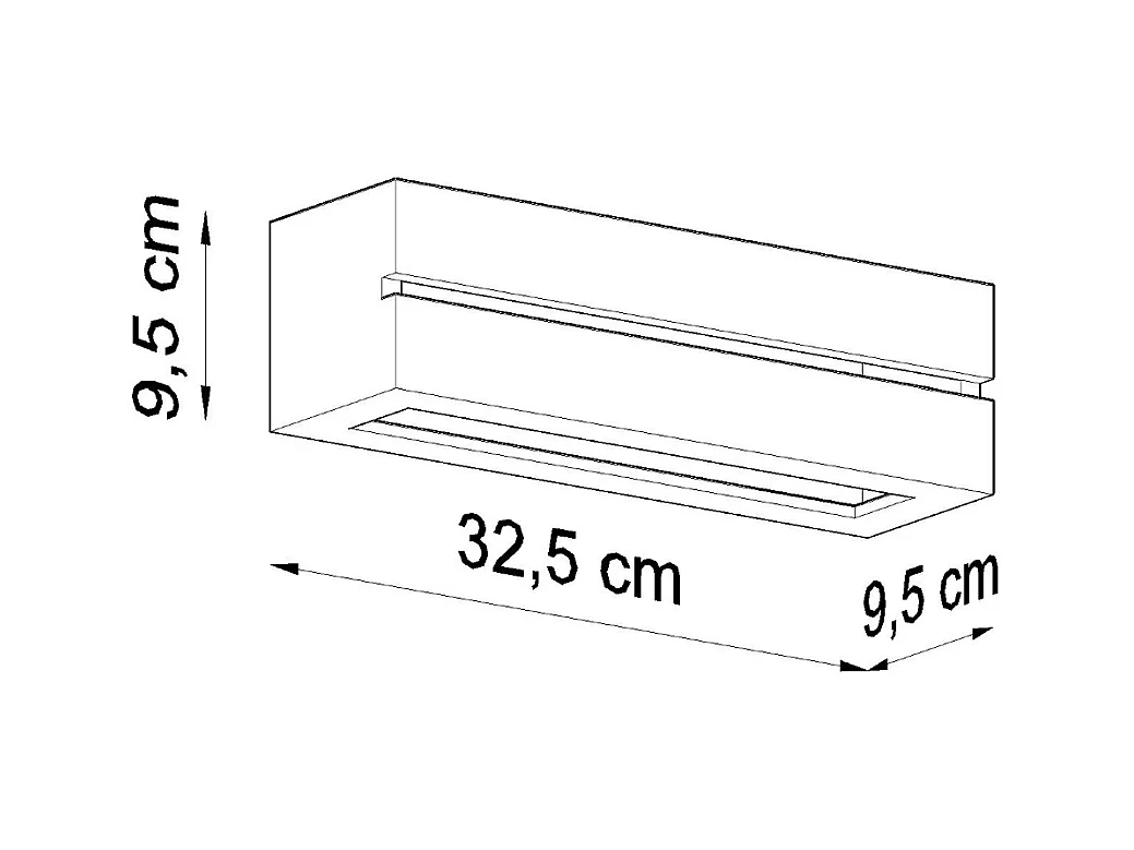 Wandlampen Solara line modern aus  Keramik - 1 lichtquellen 3000K - L.32,5 x H. cm - Weiß