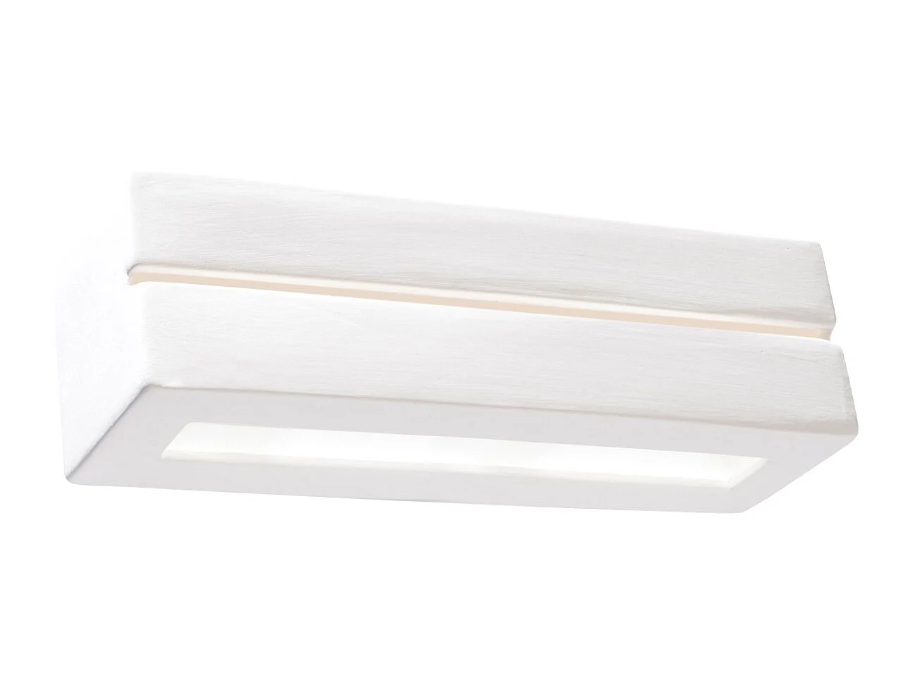 Appliques Solara line moderne en céramique - 1 sources lumineuses 3000K - L.32,5 x H.9,5 cm - blanc