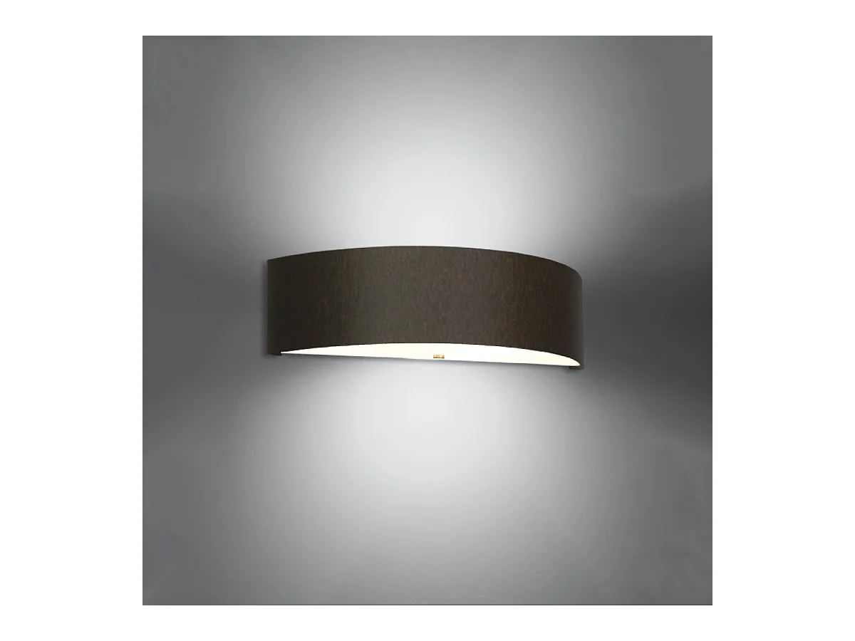 Wandlampen Kalmaris minimalistisch van  - 2 lichtbronnen 3000K - L.45 x H.12 cm - zwart