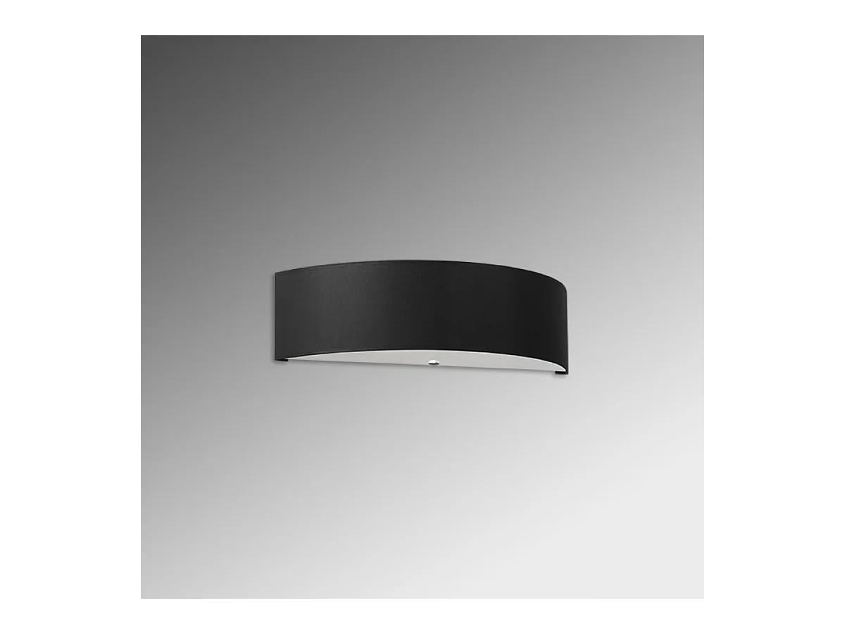 Wandlampen Kalmaris minimalistisch van  - 2 lichtbronnen 3000K - L.45 x H.12 cm - zwart