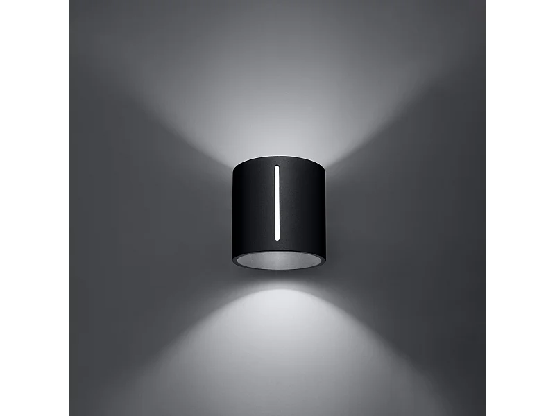 Appliques Brich moderne en aluminium - 1 sources lumineuses 3000K - L.10 x H.10 cm - noir