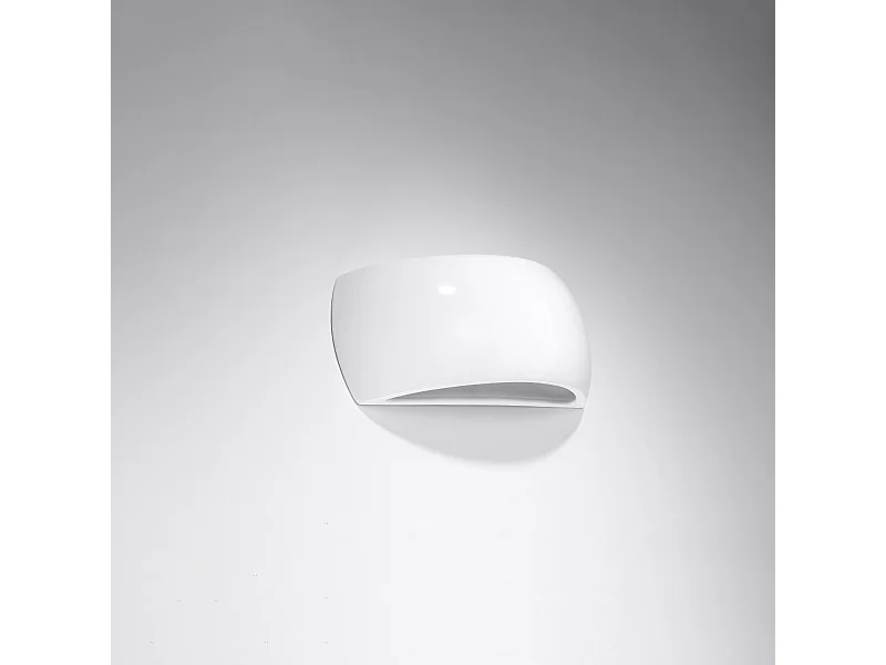 Lampade da parete Torow moderno di ceramica - 1 sorgenti luminose 4000K - L.32 x A.13,5 cm - bianco