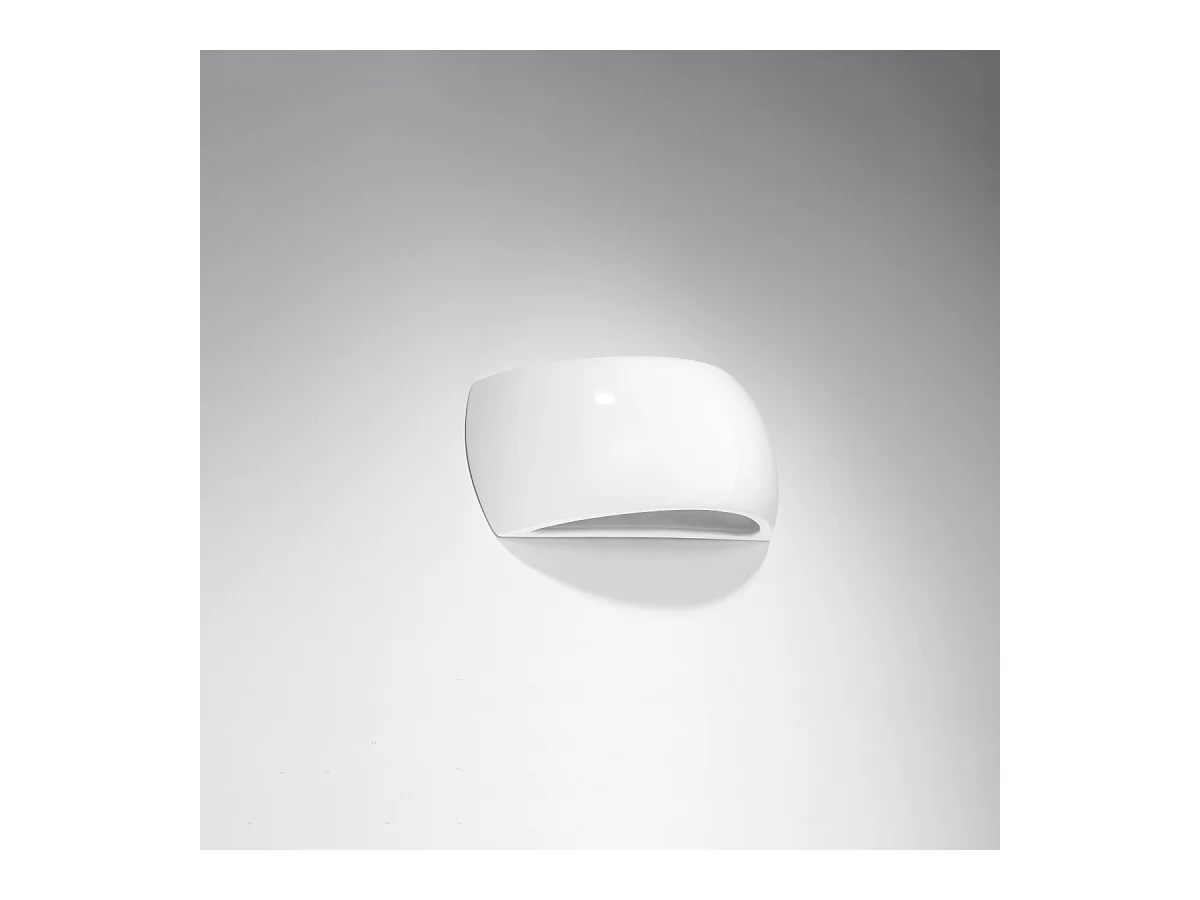 Lampade da parete Torow moderno di ceramica - 1 sorgenti luminose 4000K - L.32 x A.13,5 cm - bianco