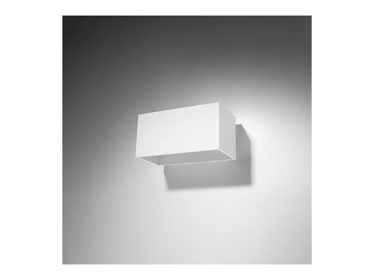 Wandlampen Quadx maxi modern aus  Aluminium - 2 lichtquellen 3000K - L.20 x H. cm - Weiß