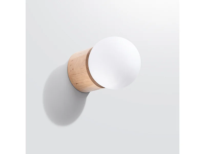 Appliques Lust moderne en bois - 1 sources lumineuses 4000K - L.12 x H.12 cm - bois naturel