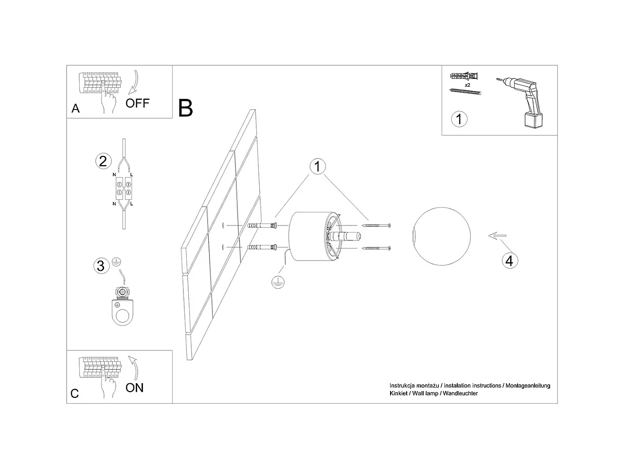 Wandlampen Lust modern van  - 1 lichtbronnen 4000K - L.12 x H.12 cm - natuurlijk hout