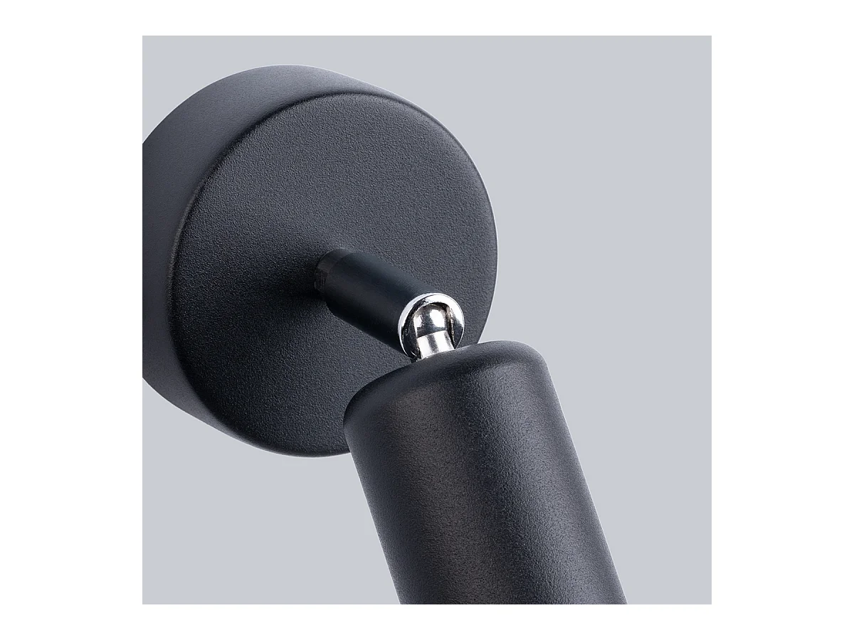 Wandlampen Synfex minimalistisch van  - 1 lichtbronnen 3000K - L.8 x H.14 cm - zwart