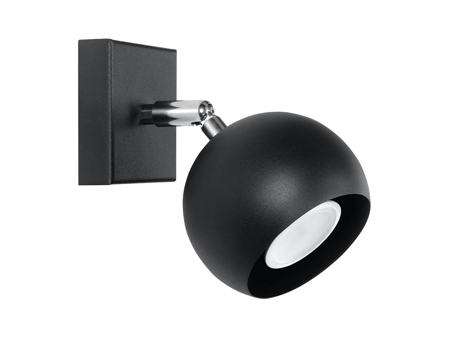 Kinkiety nowoczesny Rayis, stal - 1 źródło światła 3000K - L.10 x H.10 cm - czarny