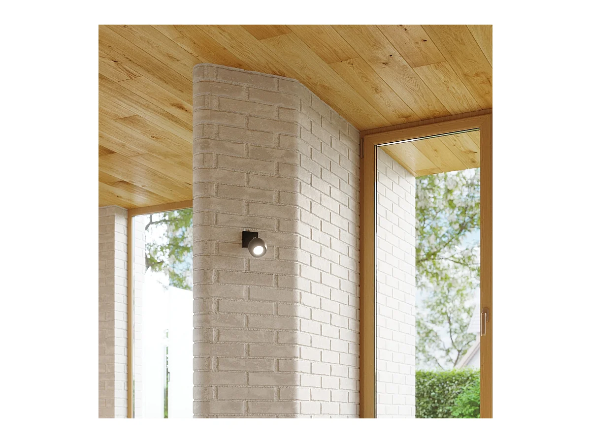 Kinkiety nowoczesny Rayis, stal - 1 źródło światła 3000K - L.10 x H.10 cm - czarny