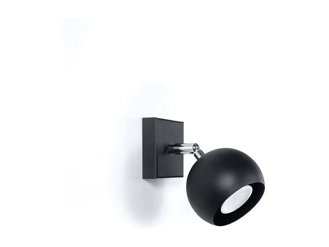 Appliques Rayis moderne en acier - 1 sources lumineuses 3000K - L.10 x H.10 cm - noir