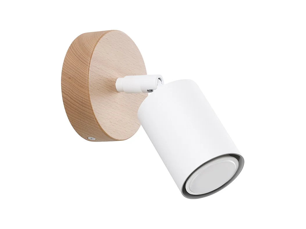 Wandlampen Flare modern van  - 1 lichtbronnen 3000K - L.16 x H.16 cm - wit hout