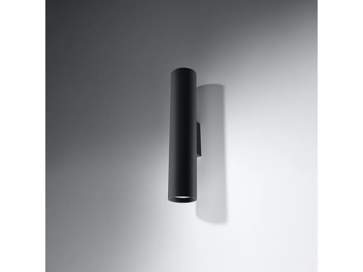 Appliques Toris moderne en acier - 2 sources lumineuses 3000K - L.6 x H.30 cm - noir