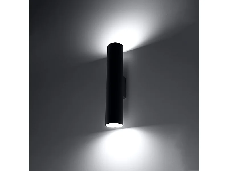 Appliques Toris moderne en acier - 2 sources lumineuses 3000K - L.6 x H.30 cm - noir