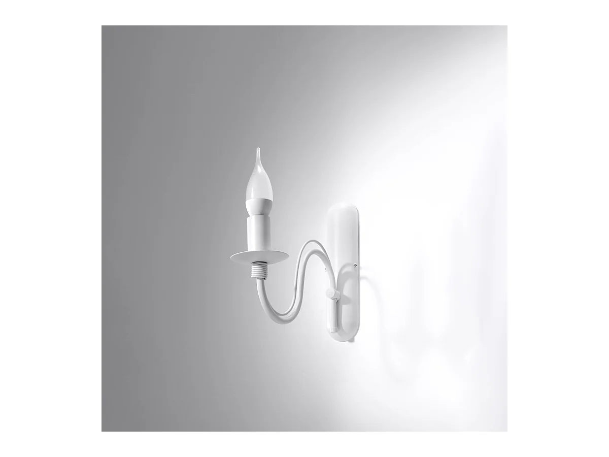 Appliques Vivow moderne en acier - 1 sources lumineuses 3000K - L.6 x H.25 cm - blanc