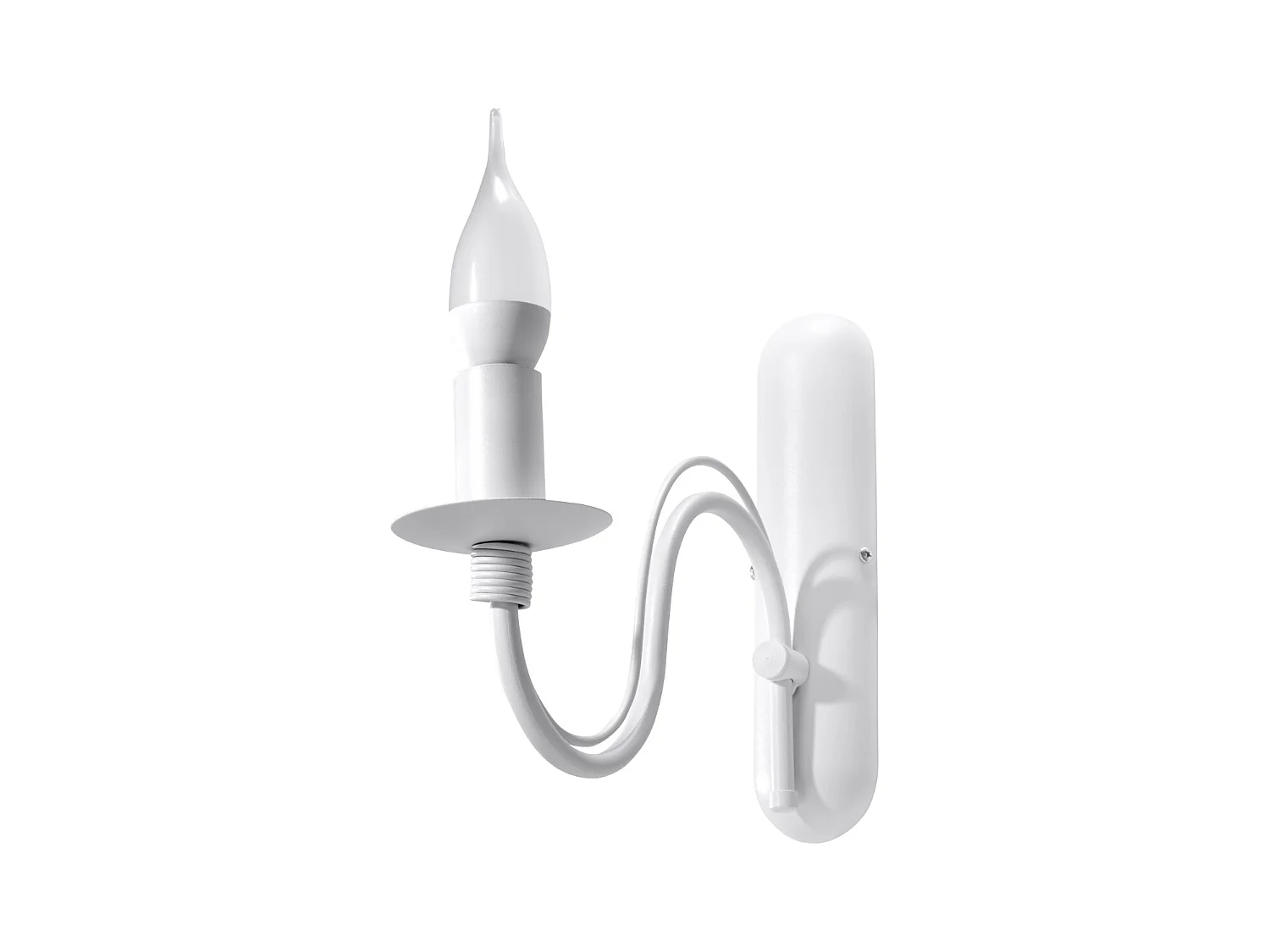 Appliques Vivow moderne en acier - 1 sources lumineuses 3000K - L.6 x H.25 cm - blanc