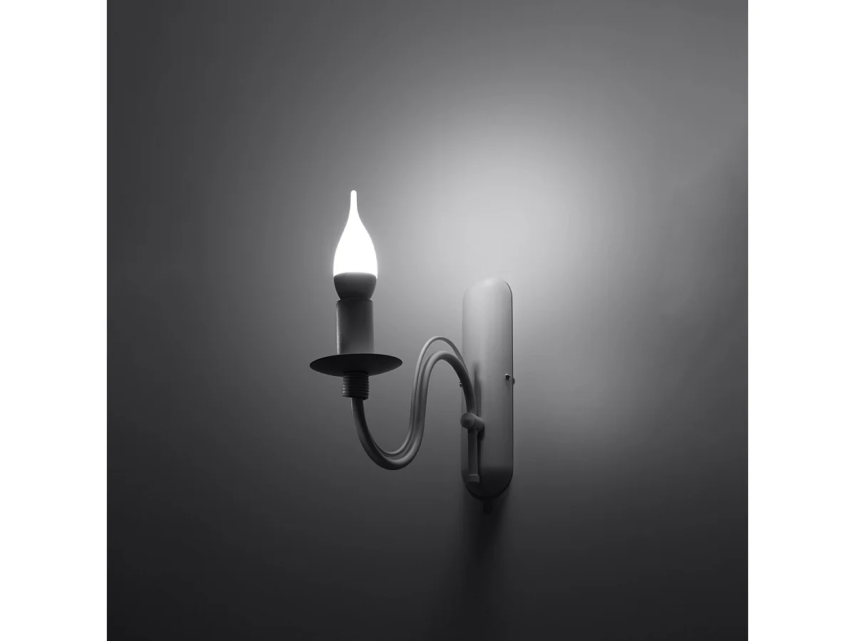 Appliques Vivow moderne en acier - 1 sources lumineuses 3000K - L.6 x H.25 cm - blanc