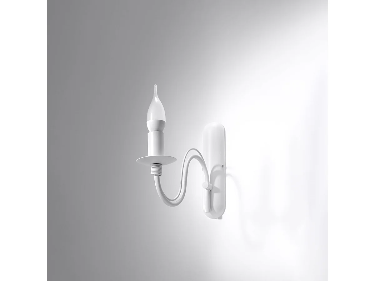 Appliques Vivow moderne en acier - 1 sources lumineuses 3000K - L.6 x H.25 cm - blanc