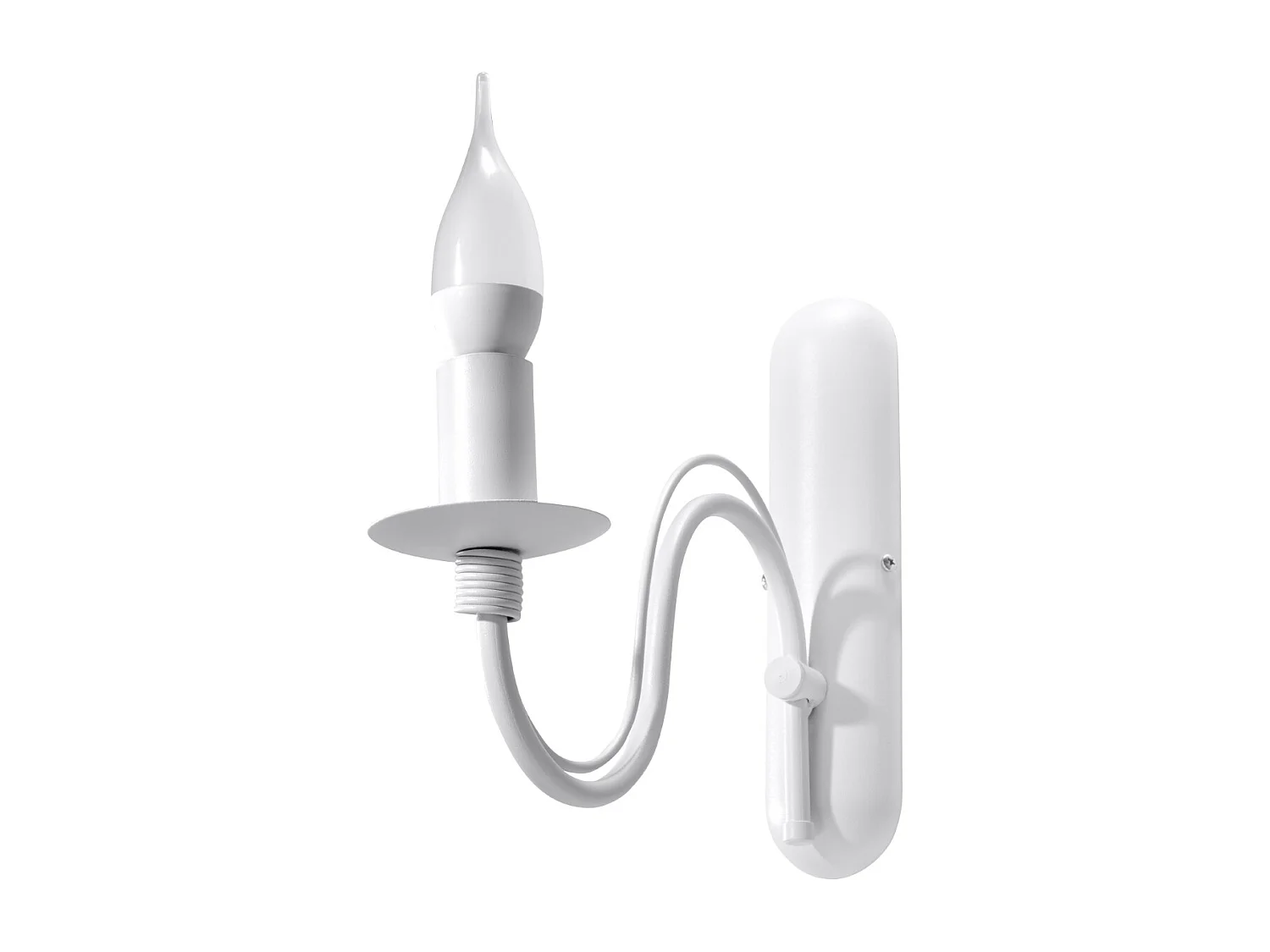 Appliques Vivow moderne en acier - 1 sources lumineuses 3000K - L.6 x H.25 cm - blanc