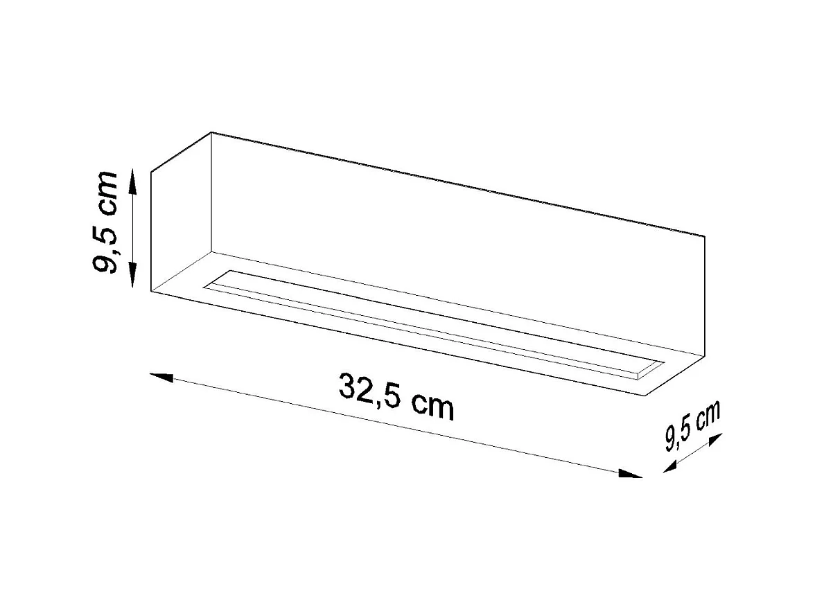 Wandlampen Solara modern aus  Keramik/Glas - 1 lichtquellen 4000K - L.32,5 x H. cm - grau