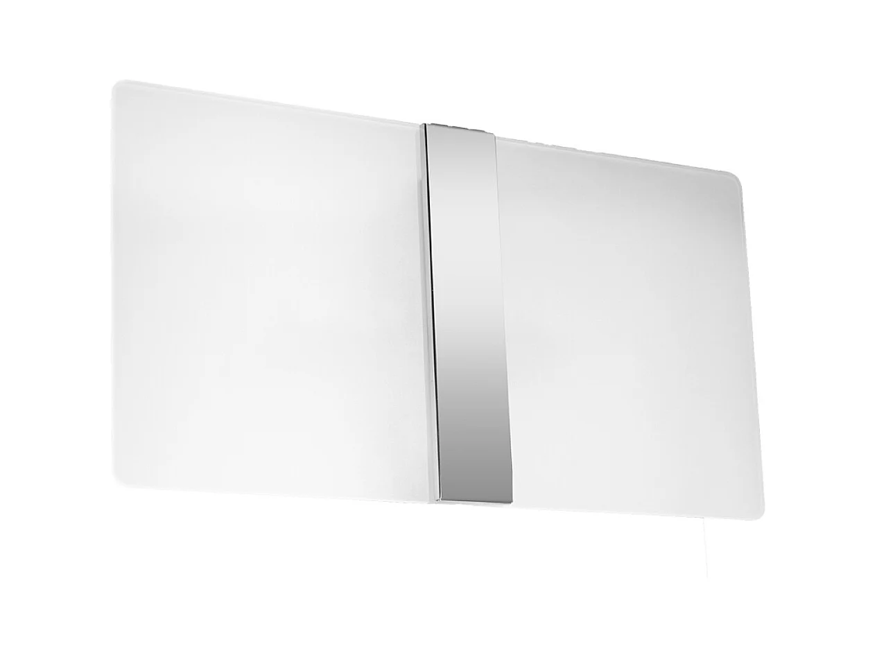 Wandlampen Feralia modern van  - 2 lichtbronnen 4000K - L.35 x H.18 cm - wit/chroom