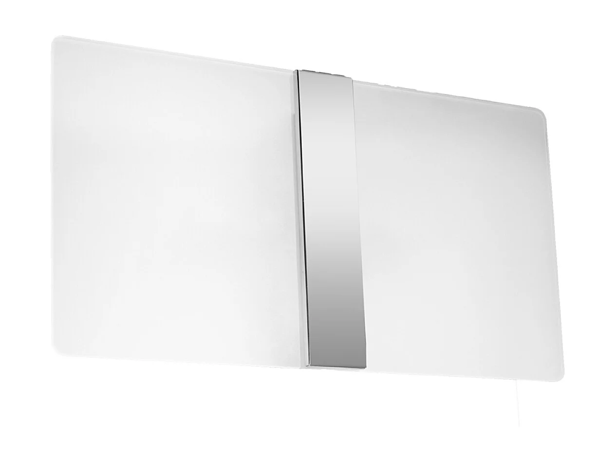 Wandlampen Feralia modern van  - 2 lichtbronnen 4000K - L.35 x H.18 cm - wit/chroom