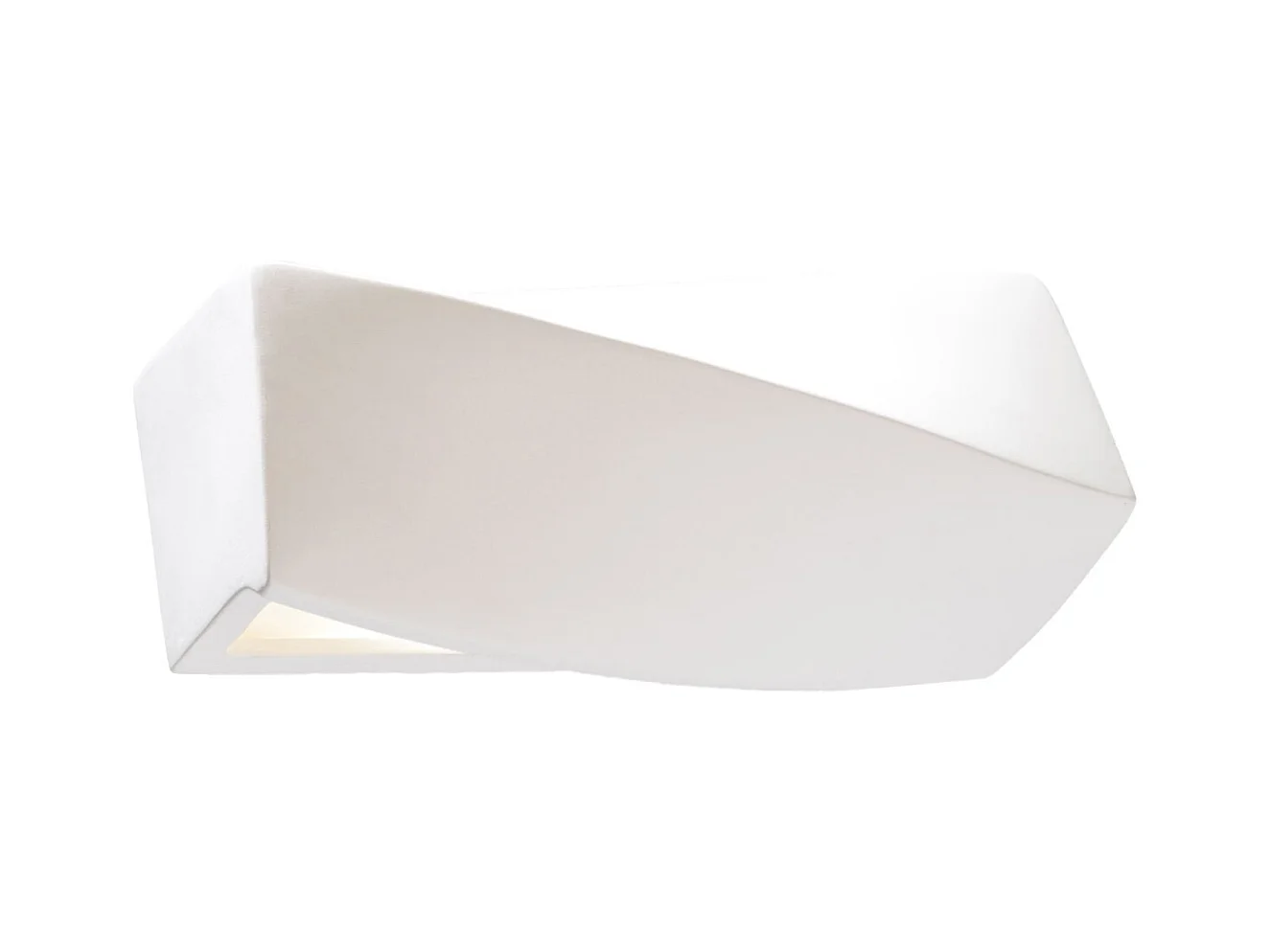 Lampade da parete Sigmonix mini moderno di ceramica/vetro - 1 sorgenti luminose 3000K - L.35 x A.12 cm - bianco