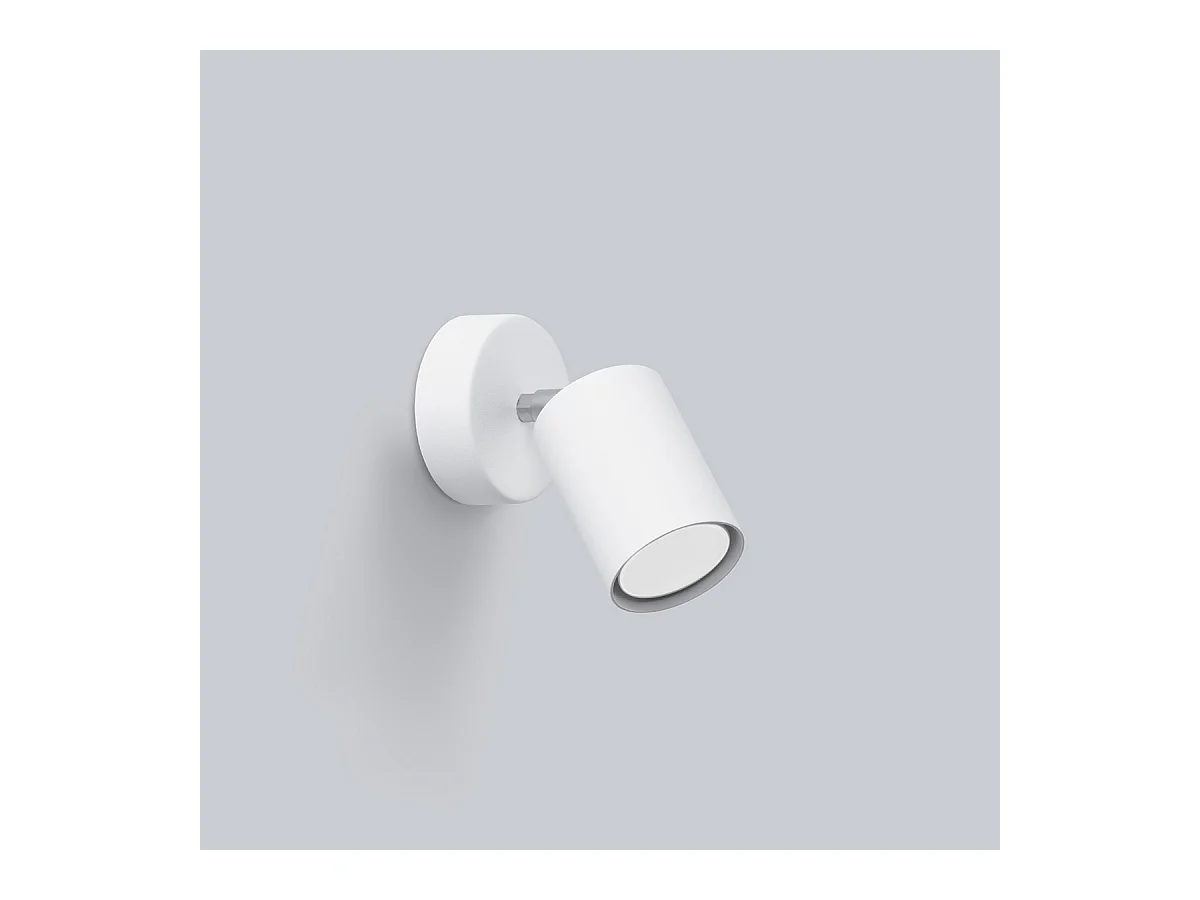 Wandlampen Torim minimalistisch van  - 1 lichtbronnen 3000K - L.8 x H.18,5 cm - wit