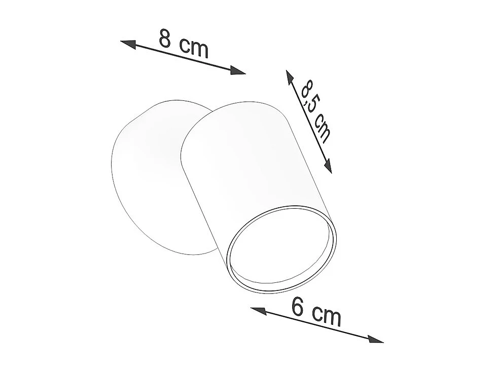 Appliques Torim minimaliste en acier - 1 sources lumineuses 3000K - L.8 x H.18,5 cm - blanc