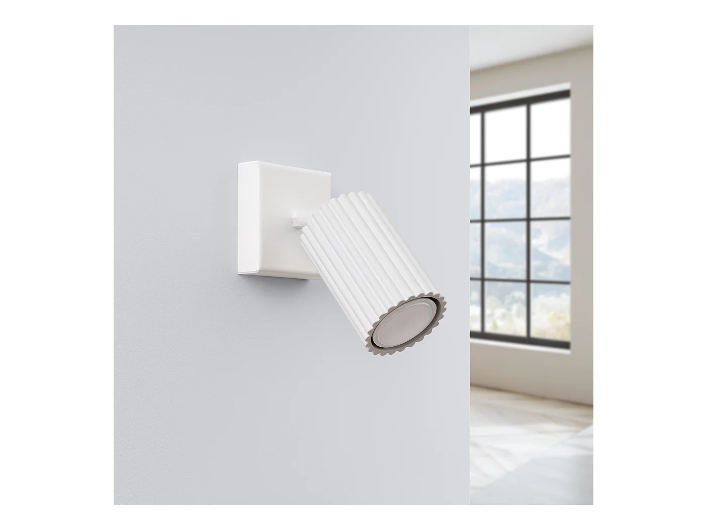 Applique Gloow minimaliste en aluminium - 1 sources lumineuses 3000K - L.8 x H.8 cm - blanc