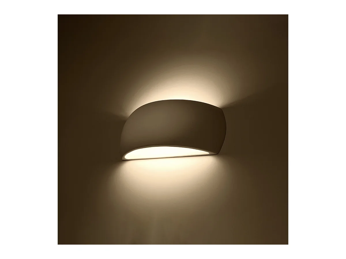 Wandlampen Torow modern van  - 1 lichtbronnen 4000K - L.32 x H.14 cm - wit