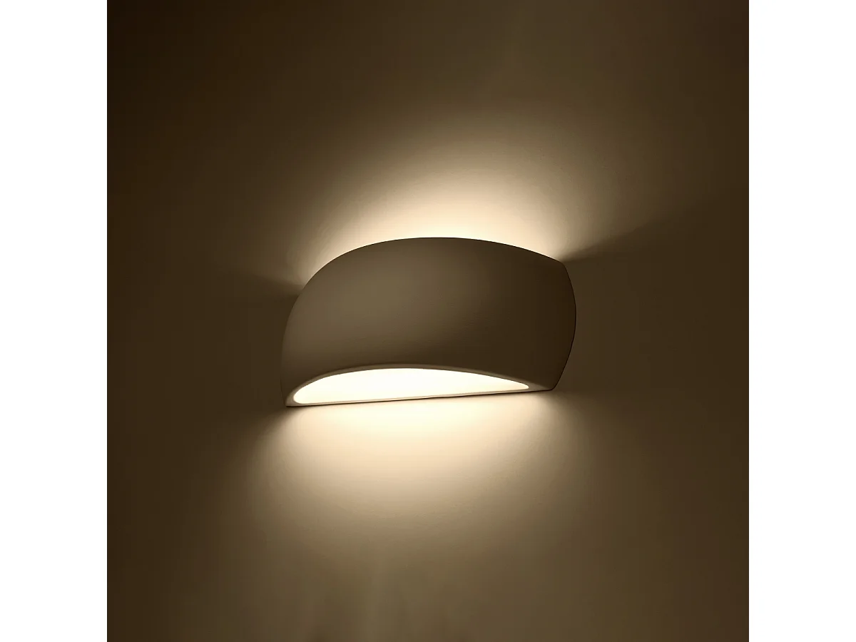 Appliques Torow moderne en céramique - 1 sources lumineuses 4000K - L.32 x H.14 cm - blanc
