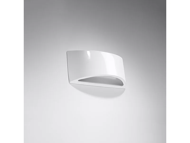 Lampade da parete Litte moderno di ceramica - 1 sorgenti luminose 4000K - L.31,5 x A.14,5 cm - bianco
