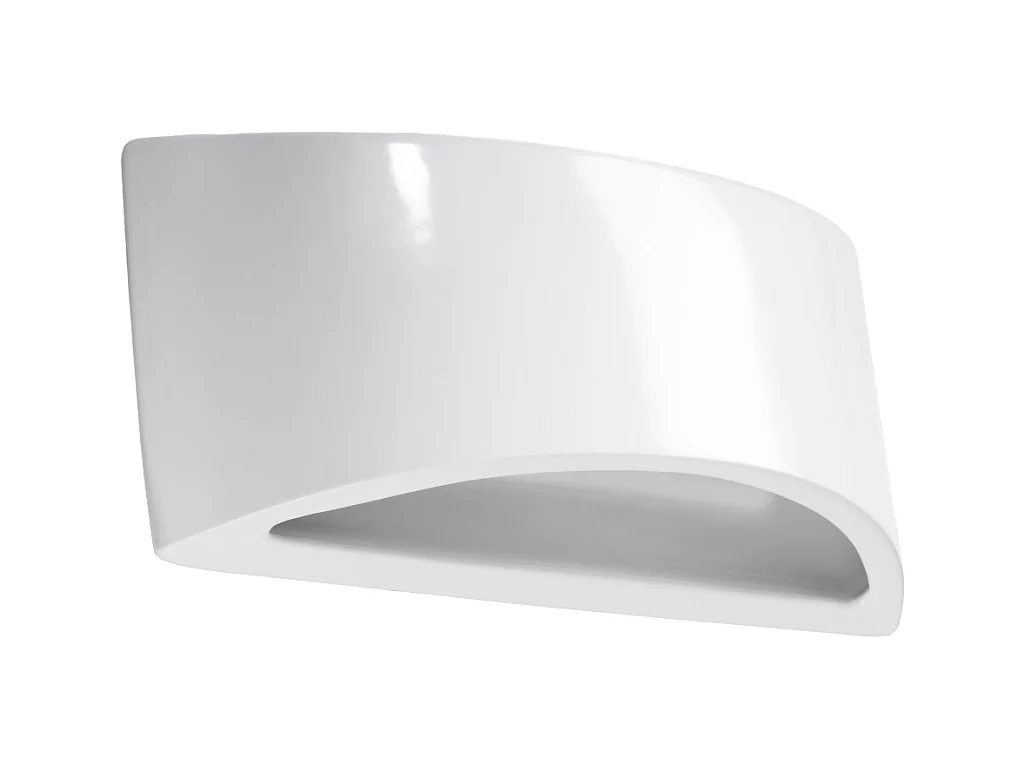 Lampade da parete Litte moderno di ceramica - 1 sorgenti luminose 4000K - L.31,5 x A.14,5 cm - bianco