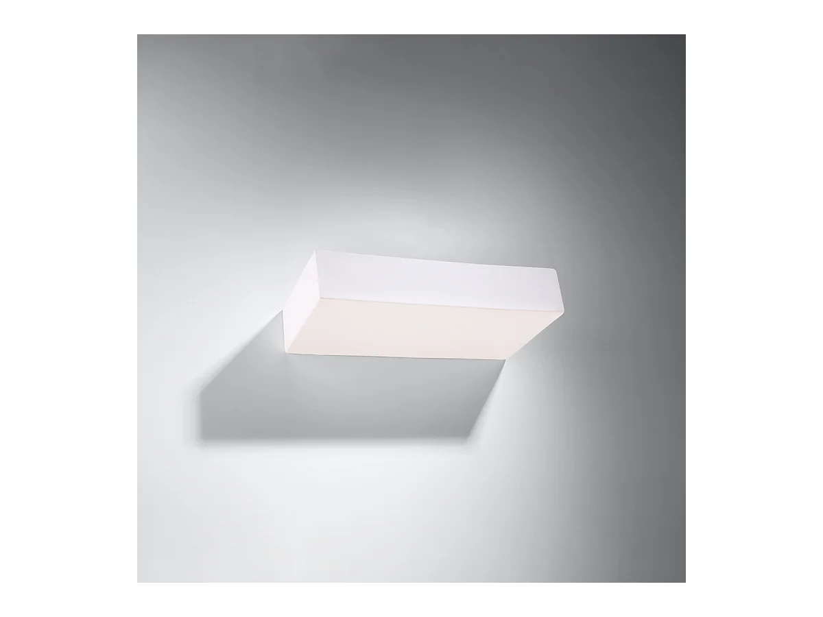 Wandlampen Flain modern aus  Keramik - 2 lichtquellen 4000K - L.31 x H. cm - Weiß