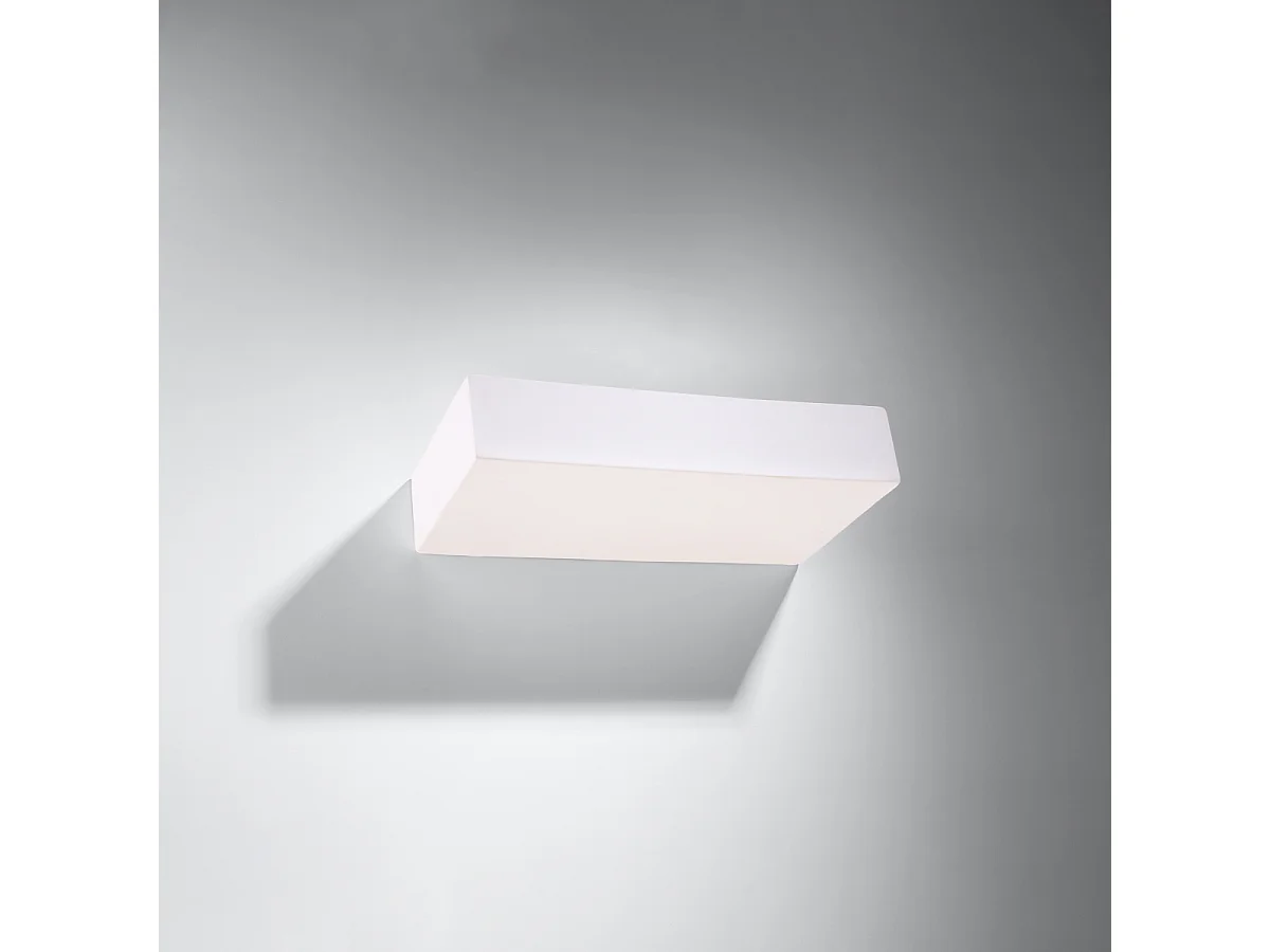 Appliques Flain moderne en céramique - 2 sources lumineuses 4000K - L.31 x H.6,5 cm - blanc