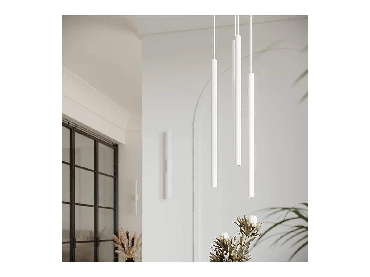 Wandlampen Brill modern aus  Stahl - 2 lichtquellen 3000K - L.2,5 x H. cm - Weiß