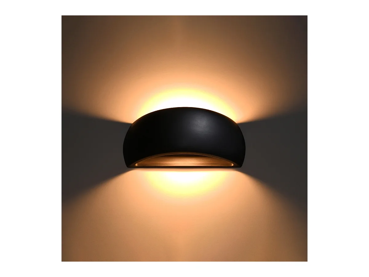 Kinkiety nowoczesny Torow, ceramika - 1 źródło światła 4000K - L.32 x H.14 cm - czarny