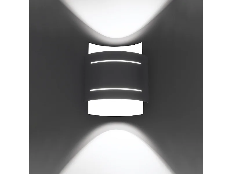 Appliques Ignisra moderne en acier - 1 sources lumineuses 3000K - L.21 x H.23 cm - blanc