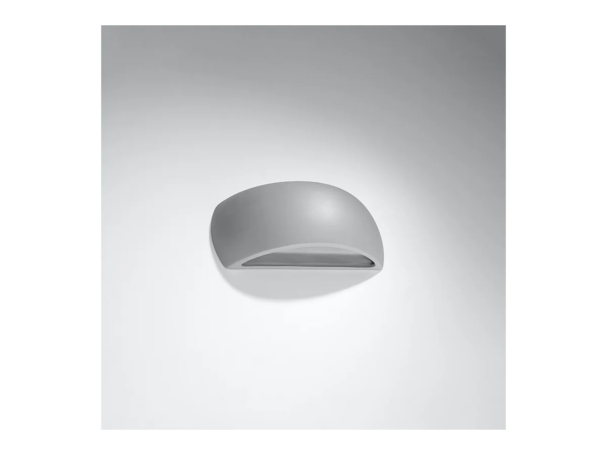 Lampade da parete Torow moderno di ceramica - 1 sorgenti luminose 3000K - L.32 x A.14 cm - grigio